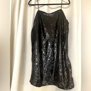 H&M sequined shift dress, size L new with tags